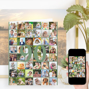 90. oder jeder beliebige Geburtstag - große Fotoco Karte