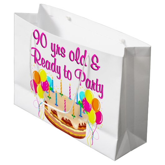 90. PARTY GROßE GESCHENKTÜTE (Vorderseite Schrägansicht)