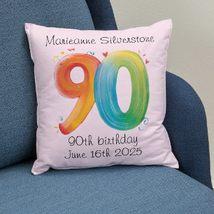 90. Pfeife Geburtstagsgeschenk 90 Jahre alt neunzi Kissen