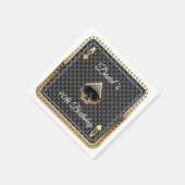 90. Poker Spielkarte Casino Serviette (Ecke)