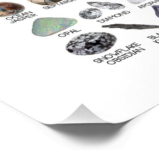 90 Rainbow Rocks Crystal Collection Glossy Poster (Ecke)