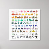 90 Rainbow Rocks Crystal Collection Glossy Poster Leinwanddruck (Vorderseite)