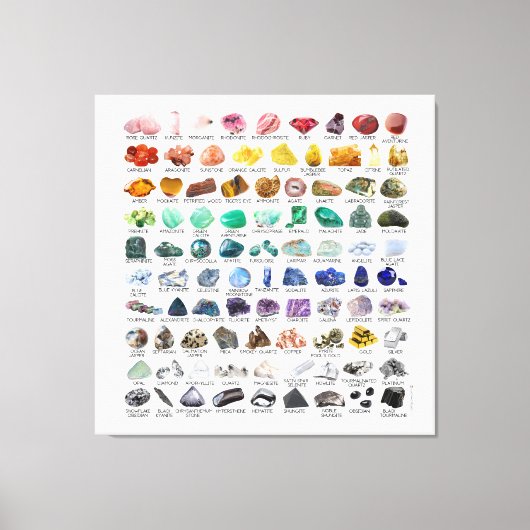 90 Rainbow Rocks Crystal Collection Glossy Poster Leinwanddruck (Vorderseite)