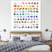 90 Rainbow Rocks Crystal Collection Glossy Poster Leinwanddruck (Insitu (Schlafzimmer))
