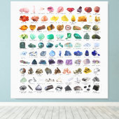 90 Rainbow Rocks Crystal Collection Glossy Poster Leinwanddruck (Insitu (Holzboden))