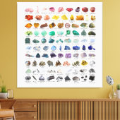 90 Rainbow Rocks Crystal Collection Glossy Poster Leinwanddruck (Insitu (Wohnzimmer))