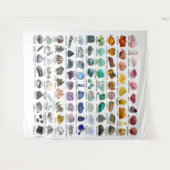 90 Rainbow Rocks Crystal Collection Wand hängend Wandteppich (Vorderseite (Horizontal))