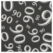 90. Random Zahlenmuster Schwarz/Weiß Stoff (Nahaufnahme)