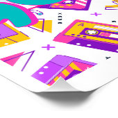 90’s Themed Happy Birthday Party Backdrop Poster (Ecke)