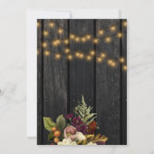 90 sagenhafte Jahre Herbst rustikale Ernte Einladung (Rückseite)