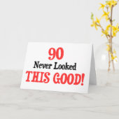 90 sah so gut nie aus! karte (Gelbe Blume)