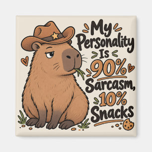 90% Sarkasmus 10% Snacks Lustige Capybara Magnet