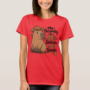 90% Sarkasmus 10% Snacks Lustige Capybara T-Shirt