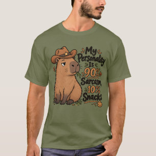 90% Sarkasmus 10% Snacks Lustige Capybara T-Shirt