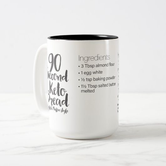 90 Second Keto Bread Tasse Rezept—LRG TASSE (Vorderseite Links)
