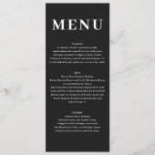 90 sehen gut aus schwarzem Gold Menükarte (Vorderseite)