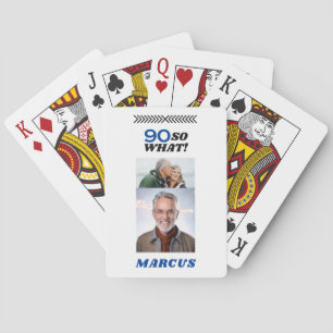 90 So was Funny Meilenstein 90. Geburtstag Foto Spielkarten