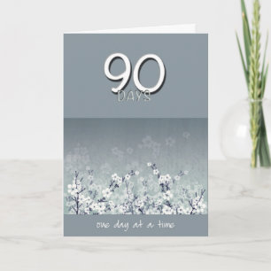 90 Tage dunkle saubere Blume Geburtstagskarte Karte