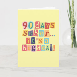 90 Tage nüchterne Karte mit Umschlag 5x7