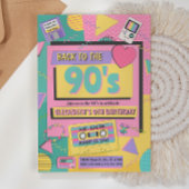 90' Thema Geburtstagsparty Einladung