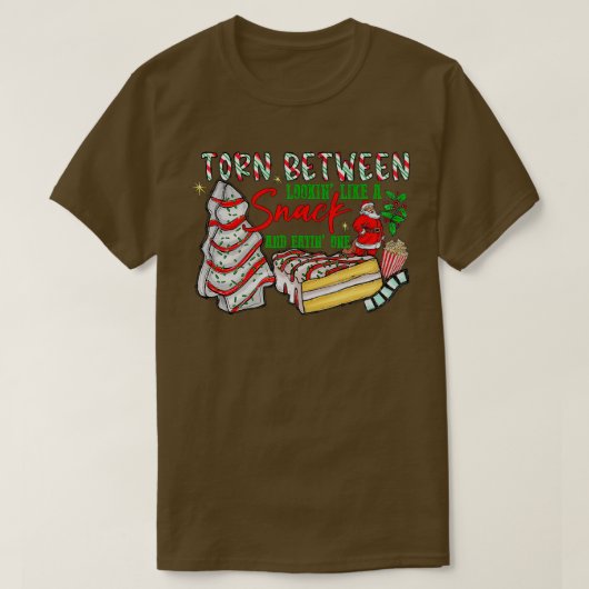 90 Torn Between Looking Like A Snack And Eating On T-Shirt (Design vorne)