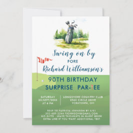 90. Überraschung Geburtstagsparty Herren Golf Them Einladung