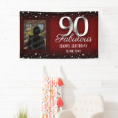 90 und Fabulous Birthday Confetti Foto Banner (Insitu)