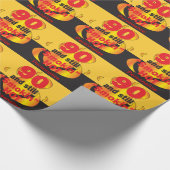 90 und noch Smokin heißer | 90. Geburtstag Geschenkpapier (Ecke)