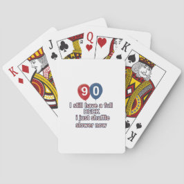 90 year funny birthday designs spielkarten