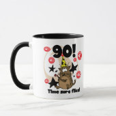 90. Zeit fliegt Geburtstag Tasse (Links)