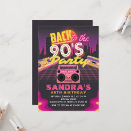 90er & 80er Ideen Geburtstagsparty Einladung