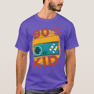 90er 90er Gamer Kid Retro-Glücksspiel Spruch Freun T-Shirt