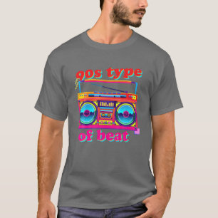 90er Art von Beat Boom Box Lustiges Kassette Tape T-Shirt