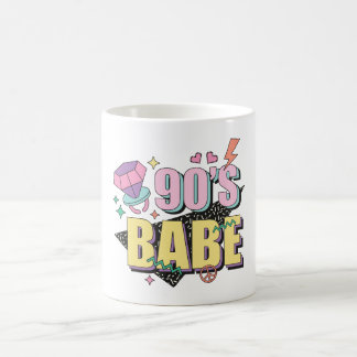 "90er Babe" Nostalgisches Geschenk Kaffeetasse