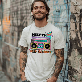90er behielt es alte Schule Groovy krass Boombox T-Shirt