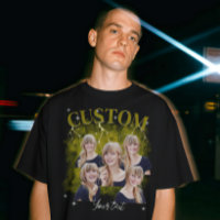 90er Bootleg Rap T-Shirt Maßgeschneidertes Foto-T-