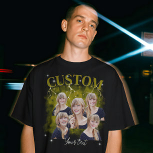 90er Bootleg Rap T-Shirt Maßgeschneidertes Foto-T-
