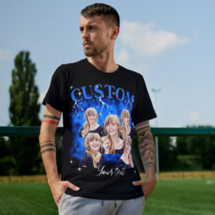 90er Bootleg Rap T-Shirt Maßgeschneidertes Foto-T-