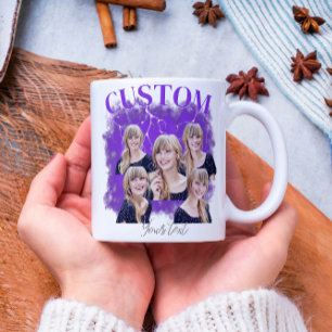 90er Bootleg-Rap-T-Shirt mit individuellem Foto Kaffeetasse