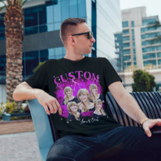 90er Bootleg Rap Tee Custom Foto T - Shirt