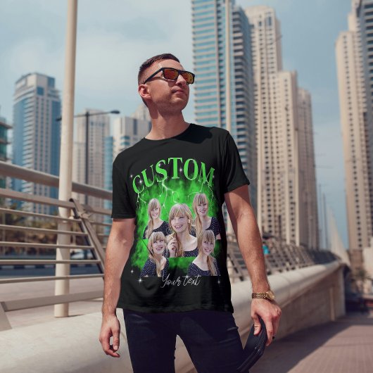 90er Bootleg Rap Tee Custom Foto T - Shirt