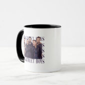 90er Boyband im Vintage-Stil Tasse (Vorderseite Links)