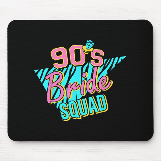 90er Braut Squad Brautjungfer Retro passend zum Ju Mousepad (Vorne)