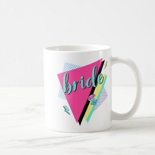 90er Bride Bridesmaid Retro 90er Junggeselinnen-Ab Kaffeetasse (Rechts)