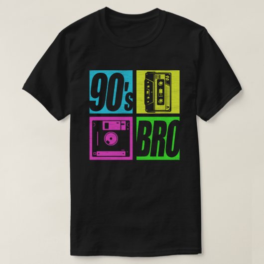 90er Bro 1990er Fashion 90 Theme Party 90ties T-Shirt (Design vorne)