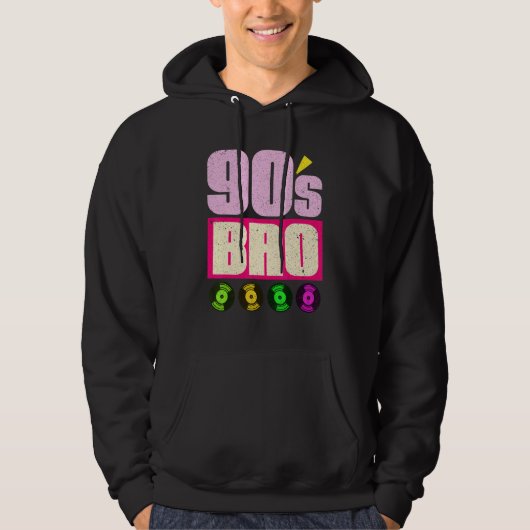 90er Bro Vinyl 90er Musik 1990er Theme Party Ninet Hoodie (Vorderseite)