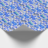 90er Cassette & Smiley Wrapping Paper - Invertiert Geschenkpapier (Ecke)