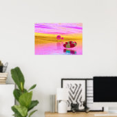 90er CGI Style Beach Scene Poster (Heimbüro)