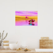 90er CGI Style Beach Scene Poster (Küche)