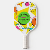90er-Formen, Retro Personalisiert Pickleball Schläger (Vorderseite)